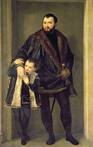 peintures de pères, Portrait de Iseppo da Porto et son fils Adriano, Paul Véronèse , 1555